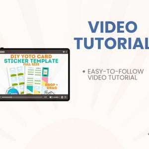 DIY Yoto Card Sticker Template: Editable Label for MYO Cards (Canva) with video tutorial image 3