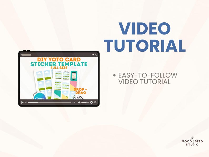 DIY Yoto Card Sticker Template: Editable Label for MYO Cards (Canva) with video tutorial image 3