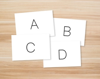 Simple Alphabet Flashcards