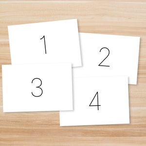 Simple Number Flashcards