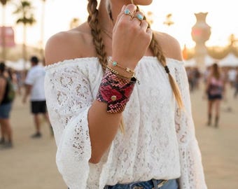 Snake Print Leather Cuff Bracelet: Bold Boho Statement Jewelry
