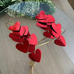 Unique handmade leather heart earrings by Rose & Leaves, perfect for gifting and everyday style.