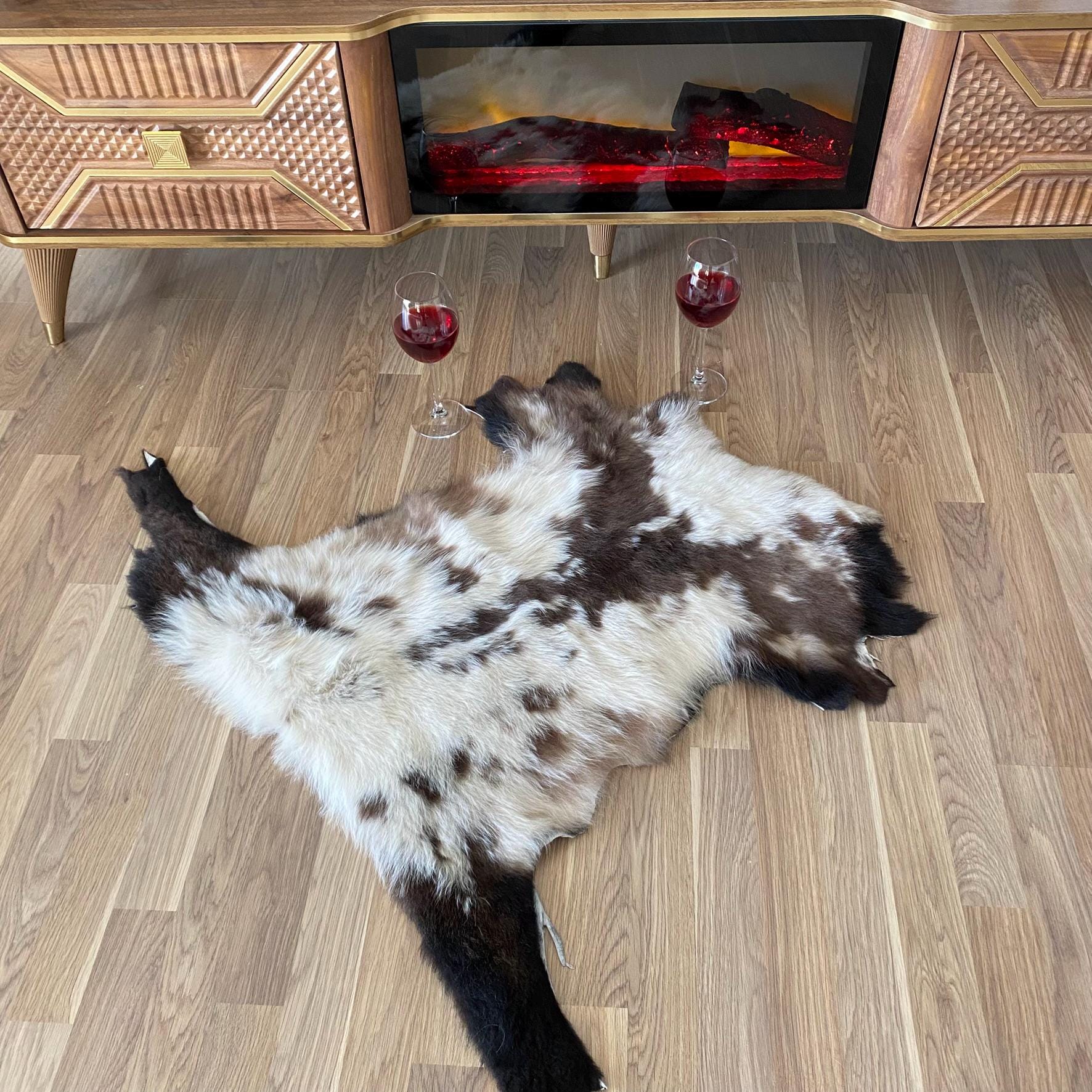 Peau de Chèvre Naturelle – Tapis Décoratif Rustique - Patagonia Leather Rugs