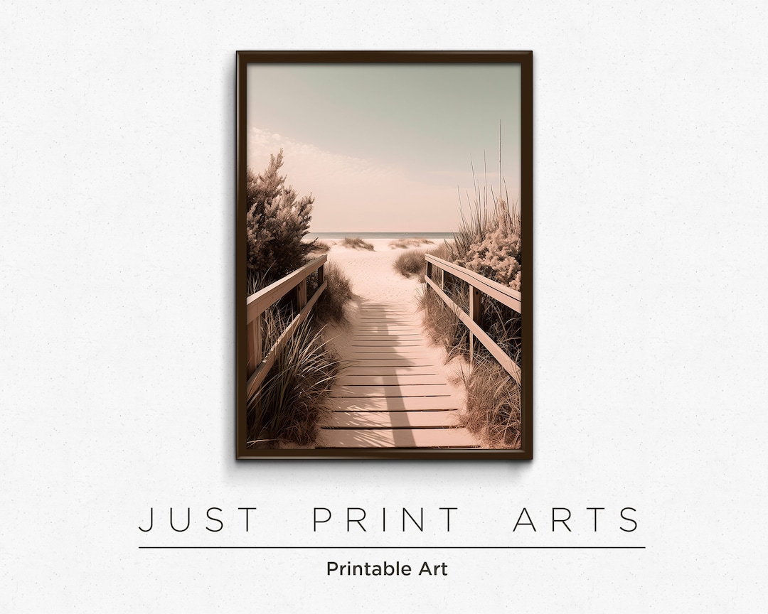 Beach Walkway Art Coastal Wall Art Beach Printable Wall Art Digital