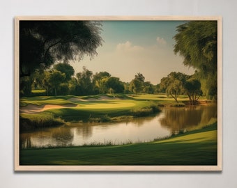 Printable: Serene Golf Course Retreat - INSTANT DIGITAL DOWNLOAD - Digital Art Print - DreamDigitalArtworks