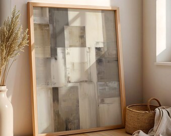 Stillform Wall Art — Beige & Gray Abstract Texture Giclée Print