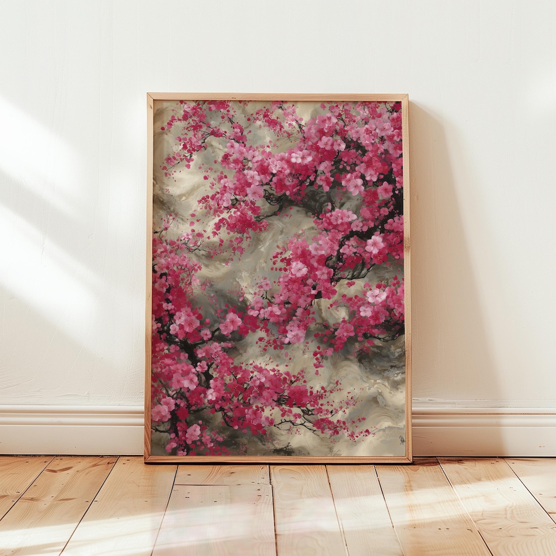 Cherry Blossom Print: Japanese Sakura Floral Wall Art, Spring Decor - Etsy