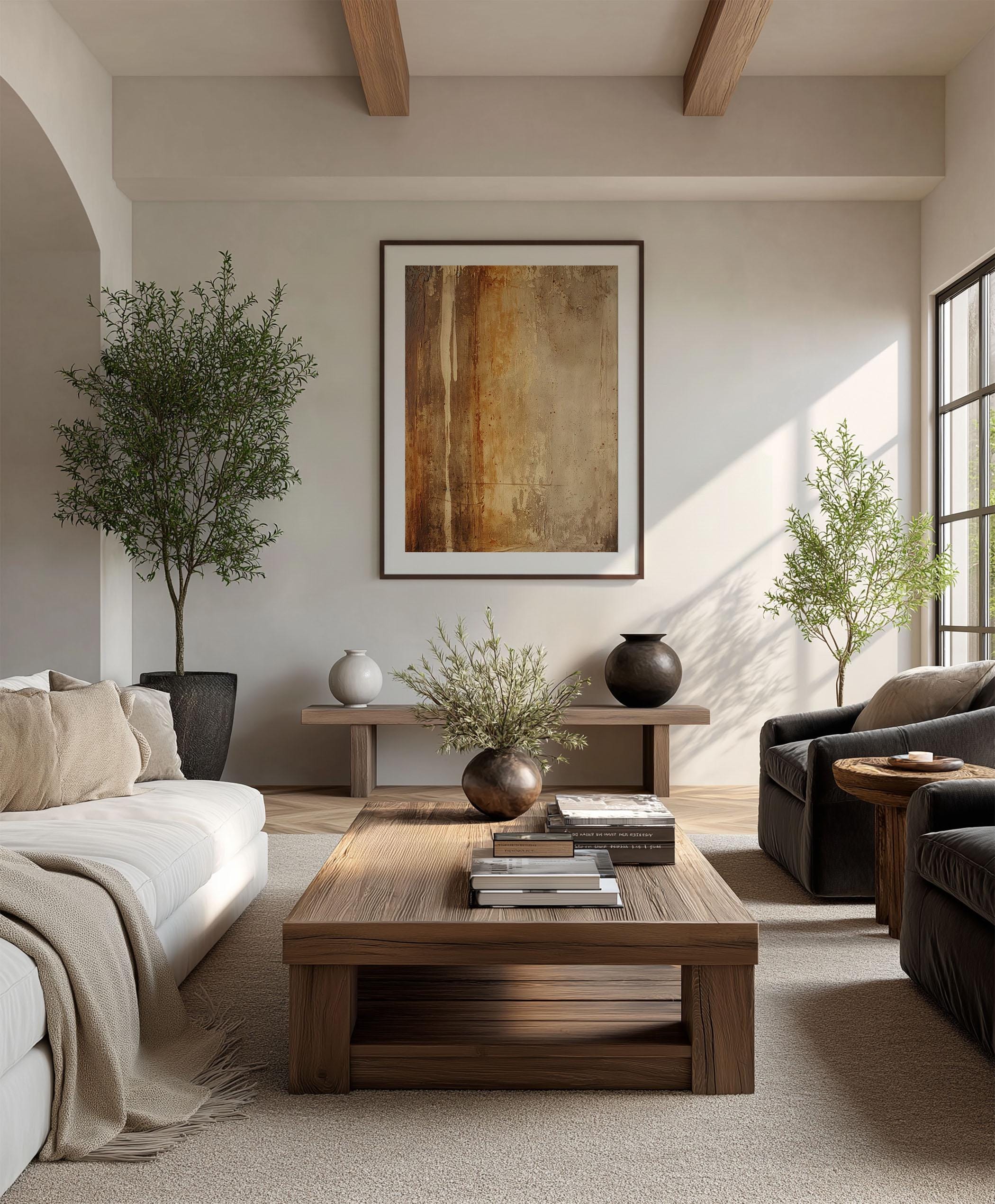 Wabi Sabi Earth Tone Wall Art: Japandi Abstract Minimalist Wall Decor ...