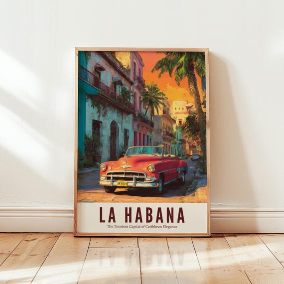 Poster Déco Vintage – Cuba 1900 – El Prado, La Havane – Reproduction D'art – Neuf