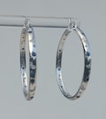 Sterling Silver Star Moon Hoop Earrings: Blue White Zircon Boho