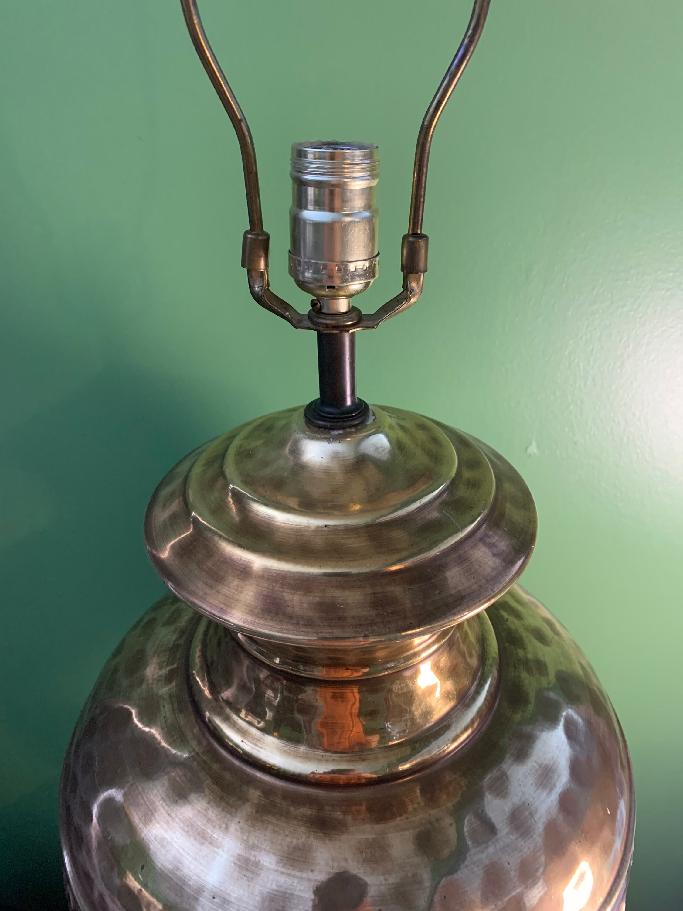 Master Craftsman Handmade Hammered Brass Table Lamp With - Etsy