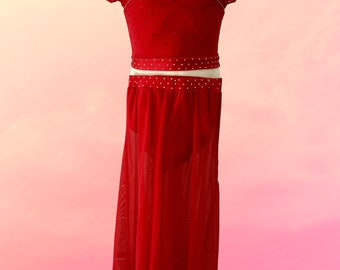 Red Lyrical Two Piece