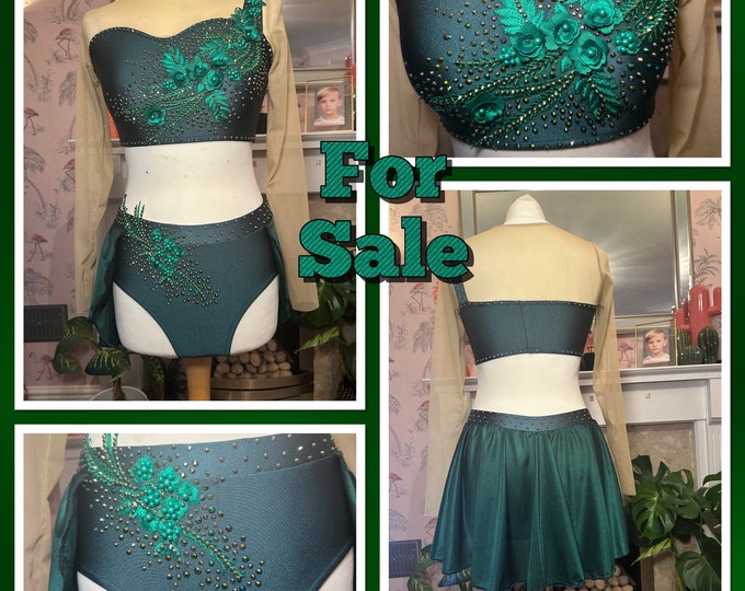 Bespoke Dark Green Dance Costume Etsy