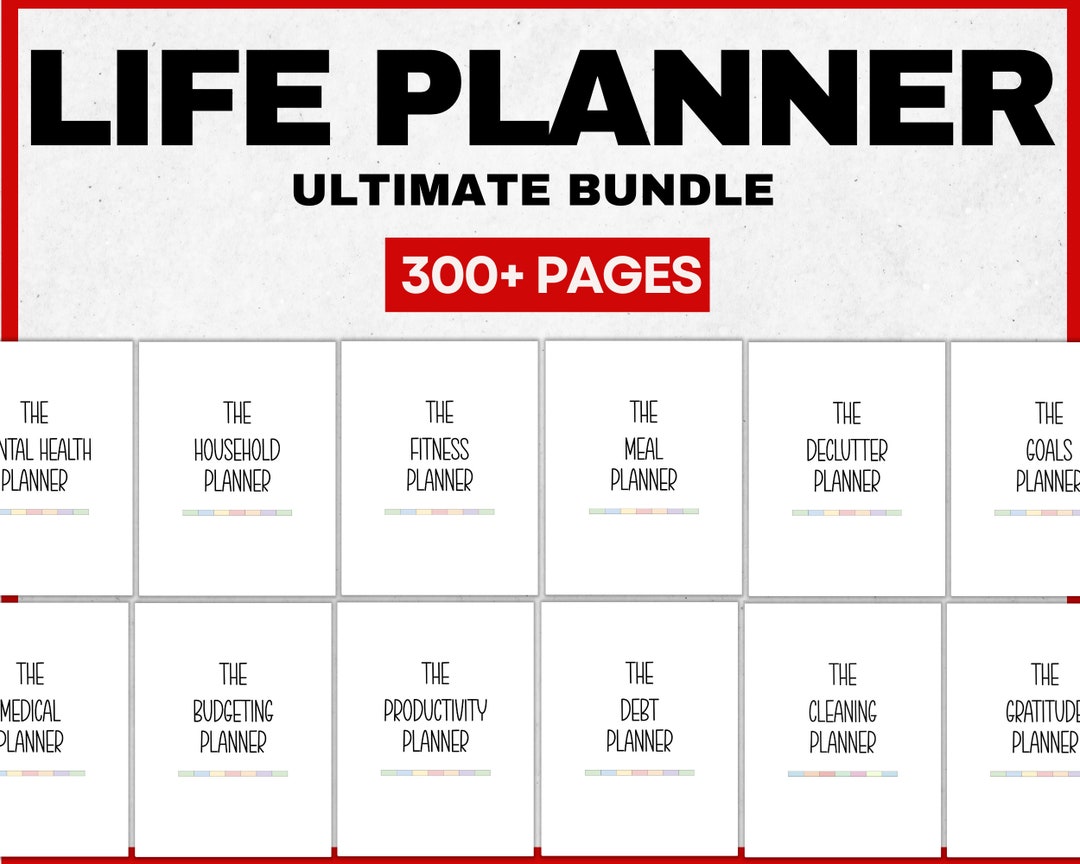 Complete Life Planner Binder Bundle 300 Pages Mom Planner Home Management Household Cleaning