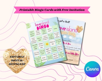 Bingo de Love Island con invitación gratuita para ver la película en grupo / Descarga digital