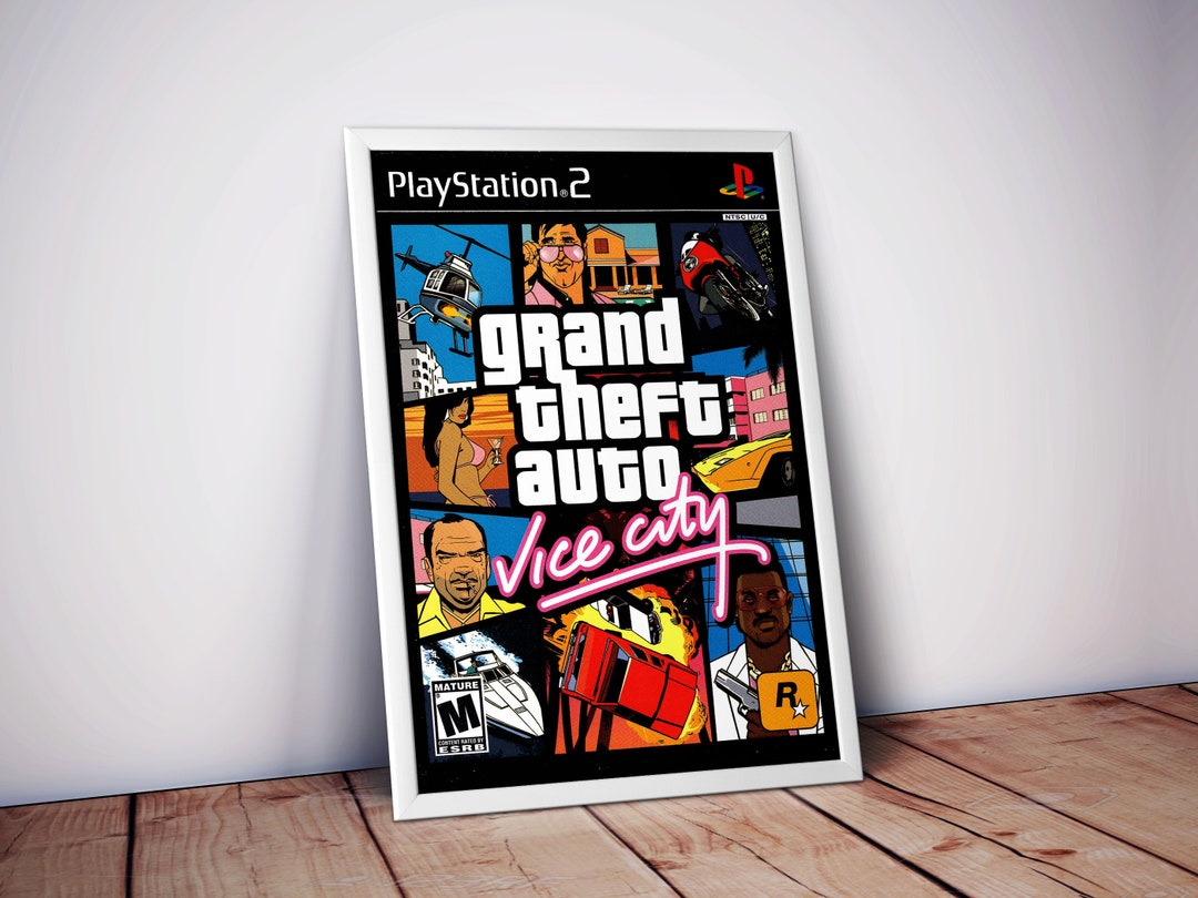 GTA Vice City Poster Grand Theft Auto Print Gaming Poster - Etsy