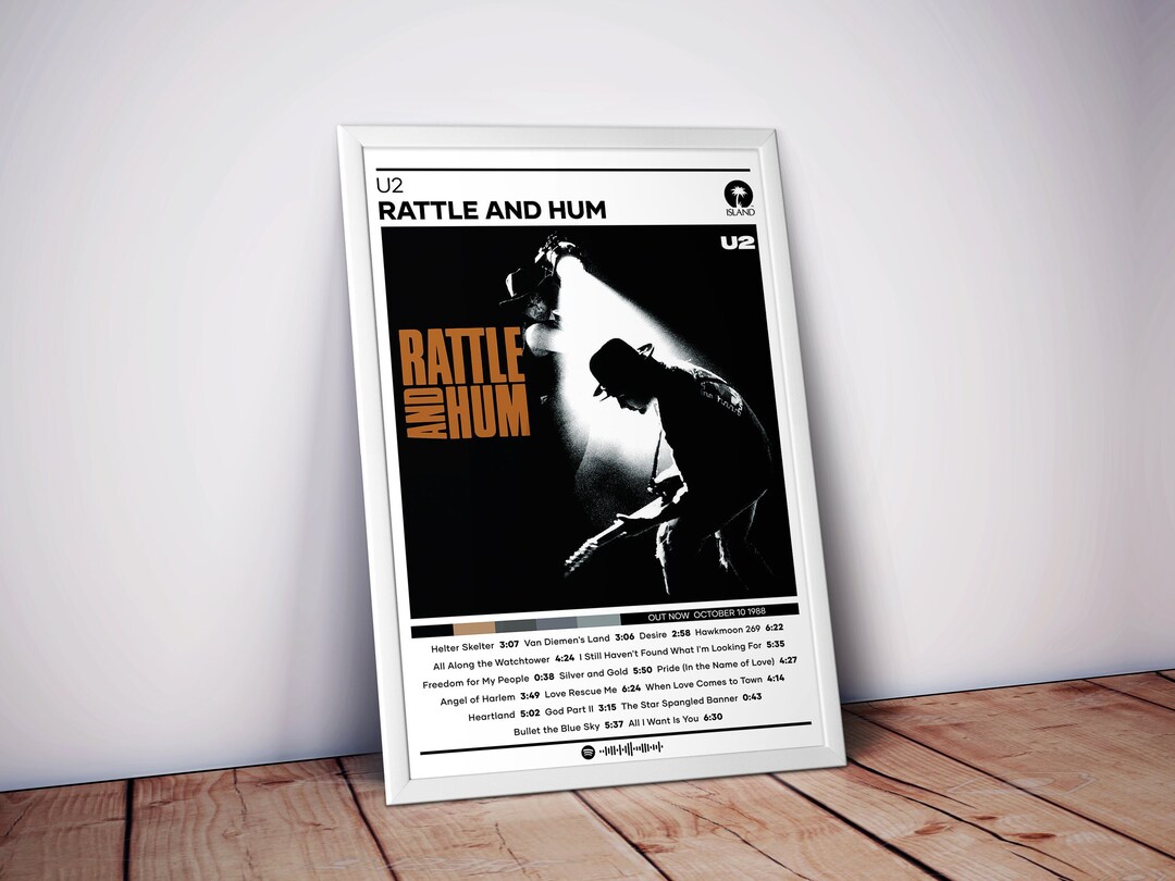U2 Poster Rattle and Hum Poster 4 Colors Album Poster Prints Rock Music