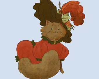 Cat Lady Art Print