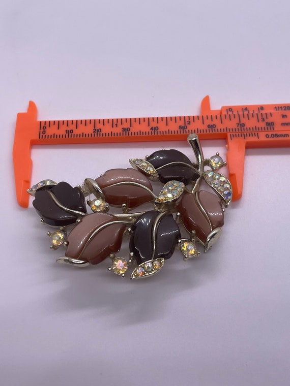 Vintage Signed Lisner Leaf Brooch - image 8