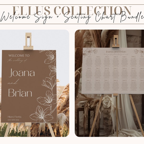 Seating Chart Card Template Canva Etsy