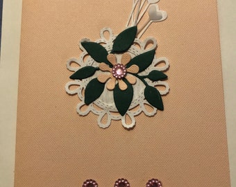 Handmade any occasion card.    Blank inside. 4.25 x 5.5