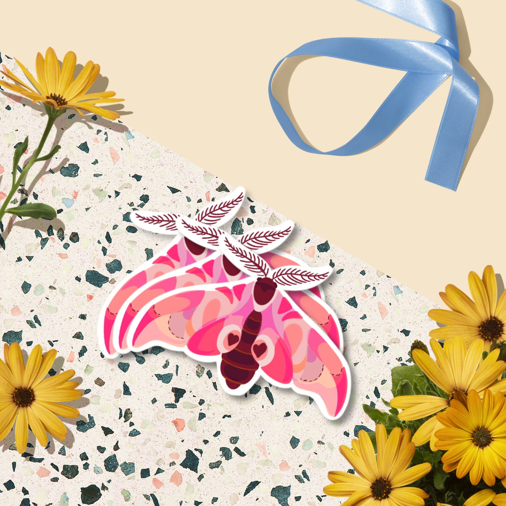 Love Bug Moth Sticker - Etsy