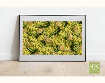 Squash Symphony : Digital Print Download, Botanical Wall Art Print, Squashes Collage, Custom Gallery Art Print