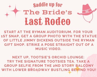 Nashville Night Out Toma y busca búsqueda del tesoro de selfies para solteras - Bride's Last Rodeo