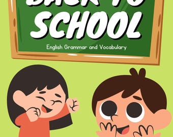 Back to School Grammar & Vocabulary Workbook - druckbares PDF für Kinder im Alter von 5 bis 8 Jahren