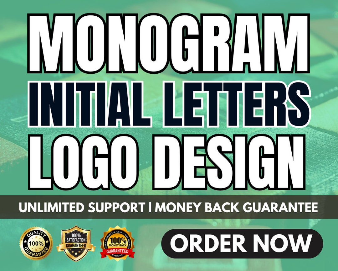 Custom Lettering Logos Custom Lettering Logo Design: Business Monogram - Etsy