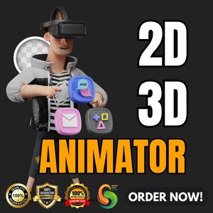 Custom Character Animation, Animated GIFs, Animation for Kids, Streamer, Animation, Rigging Service, 2D/3D Animation Expert, Animator