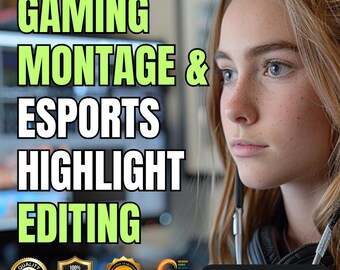 Gaming Montage Editing, Esports Highlight Reel, Twitch Video Editing, Gaming Video Edit, YouTube Gaming Edit, TikTok Game Clip