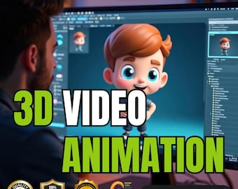 Animated Twitch Emotes, Custom Character Animation, 2D Animated GIF, 3D Streamer Emote, Twitch Emote Design, Stream Overlay Art