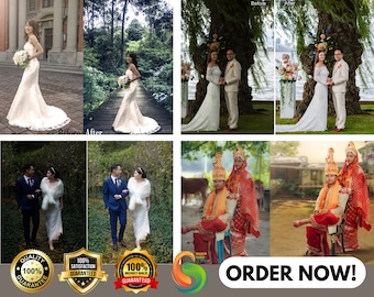 Professional Wedding Photo Editing: Color Correction & Retouching