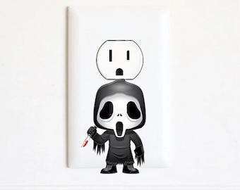 Ghostface - Scream - Horror - Halloween - Adesivi - Adesivi murali presa elettrica