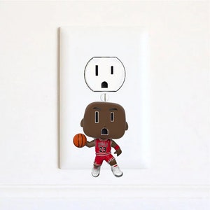 Michael Jordan - Basketball - Michael Jordan shirt - NBA - Aufkleber - Steckdose Wandkunst Aufkleber