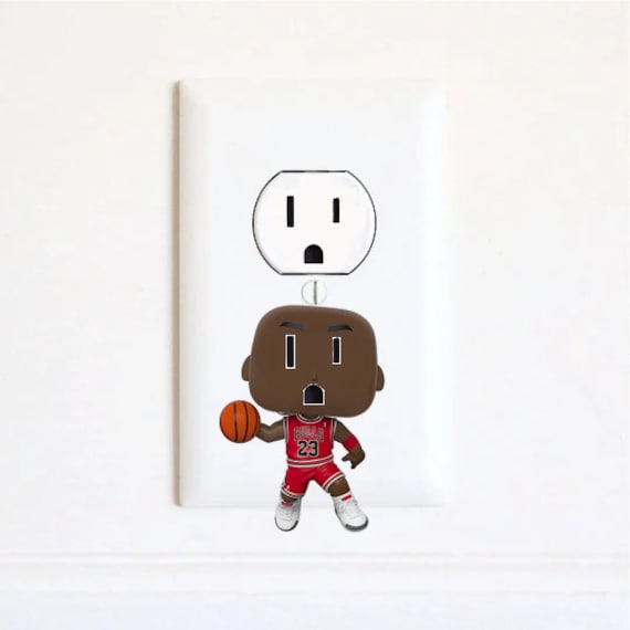 Michael Jordan - Basketball - Michael Jordan shirt - NBA - Stickers - Electrical Outlet Wall Art Stickers