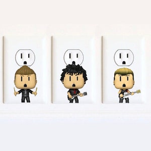 Green Day - Stickers - Green Day Band - Musique - Billie Joe Armstrong - Punk Rock - Sticker pour prise électrique