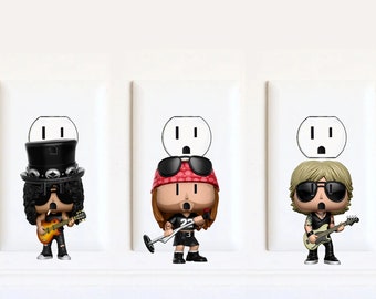 Guns N Roses - Adesivi - Axl Rose - Slash - Duff McKagan - Decorazioni per la casa - Adesivi murali per prese elettriche