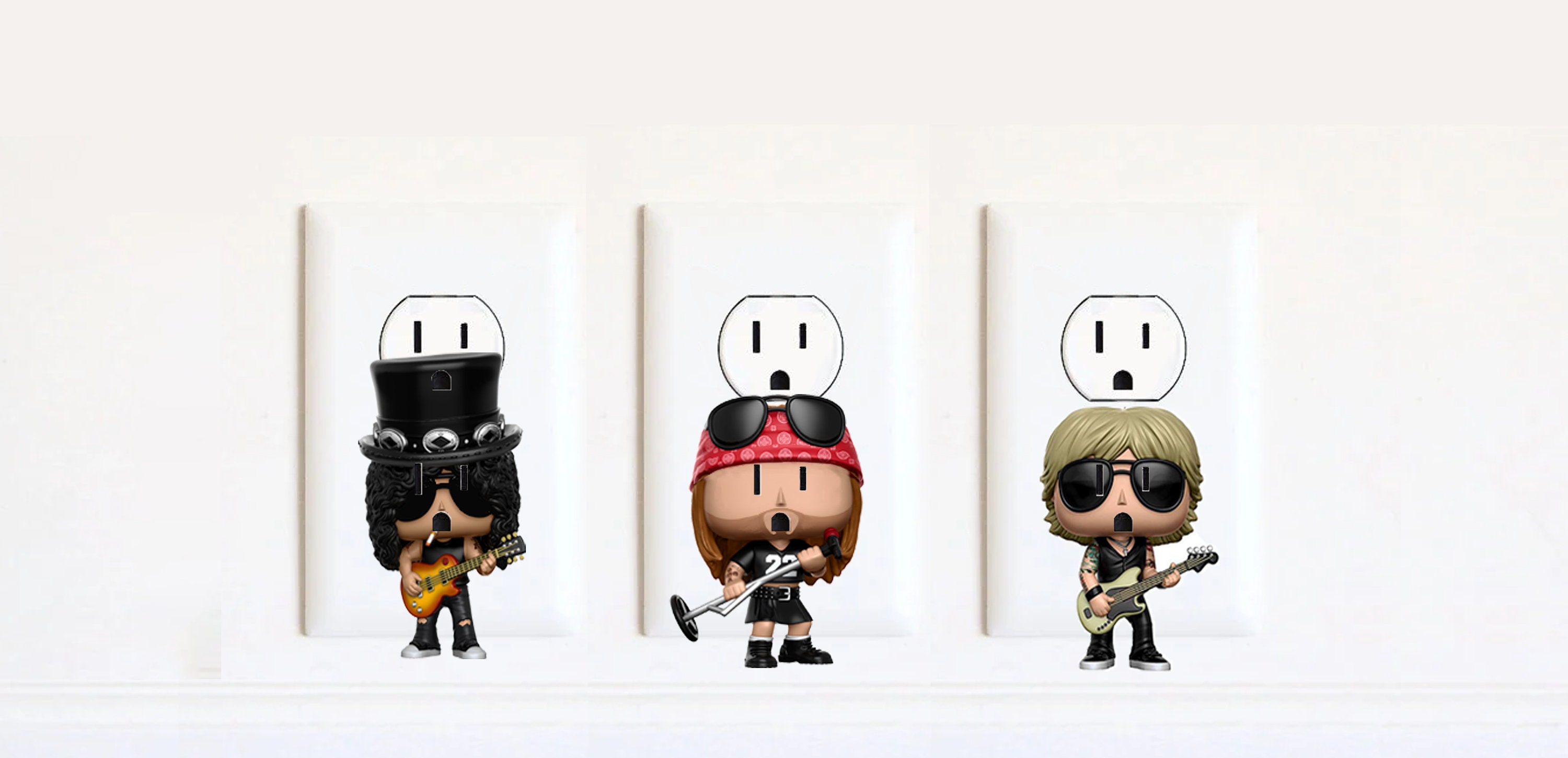 Guns N Roses - Stickers - Axl Rose - Slash - Duff Mckagan - Home Decor ...