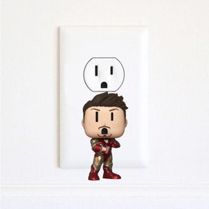 Iron Man - Tony Stark - Marvel - Aufkleber - Steckdose Wandkunst Aufkleber