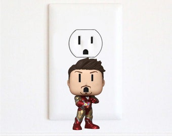 Iron Man - Tony Stark - Marvel - Adesivi - Adesivi murali per prese elettriche