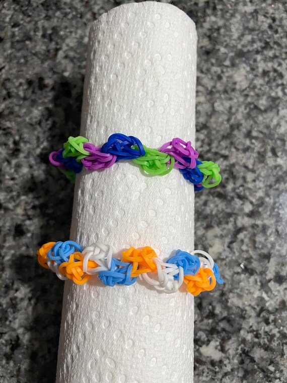 Zig zag Rainbow Loom Bracelet Etsy