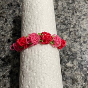 Carnation Rainbow Loom Bracelet