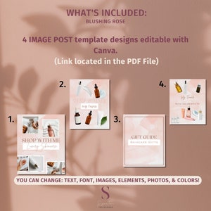 Amazon Influencer Store Kit, rozenbanner en -berichten, canvasjabloon (digitale download) afbeelding 3