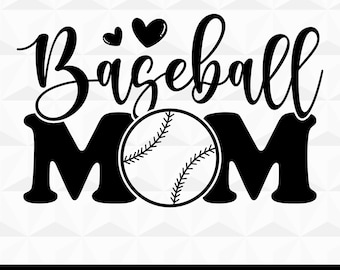 Basebollmamma svg, baseboll svg, basebollmamma tröja svg, mamma svg, basebollmamma, baseboll clipart.