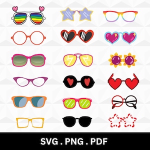 Sonnenbrille SVG Silhouette PDF - Designs - Digital Download - Sonnenbrille Form PNG - Sonnenbrille Vektor - Sonnenbrille Form Grafik