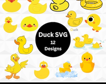 Duck Svg, Duck Svg Bundle, Duck Silhouette, Duck Svg Png, Duck Clipart, Duck Vector, Duck Decal, Duck Cut File, Duck Cricut, Rubber duck Svg