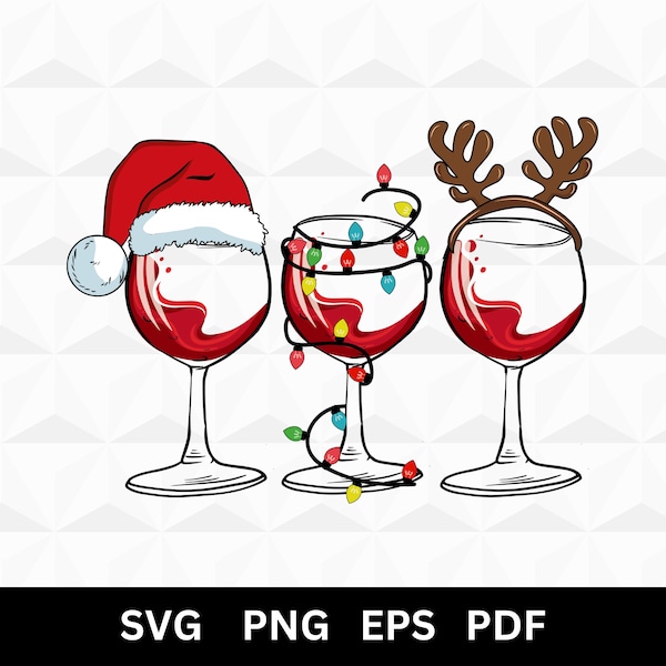 Christmas Wine Glass svg, Wine Glass svg, Christmas Wine svg, Christmas Cheer svg, Wine Decal svg.