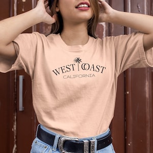 West Coast Tshirt, California State Shirt, West Coast Gift Tshirt, West Coast Travel Shirt, California Lover Shirt, West Coast Vacation Tee